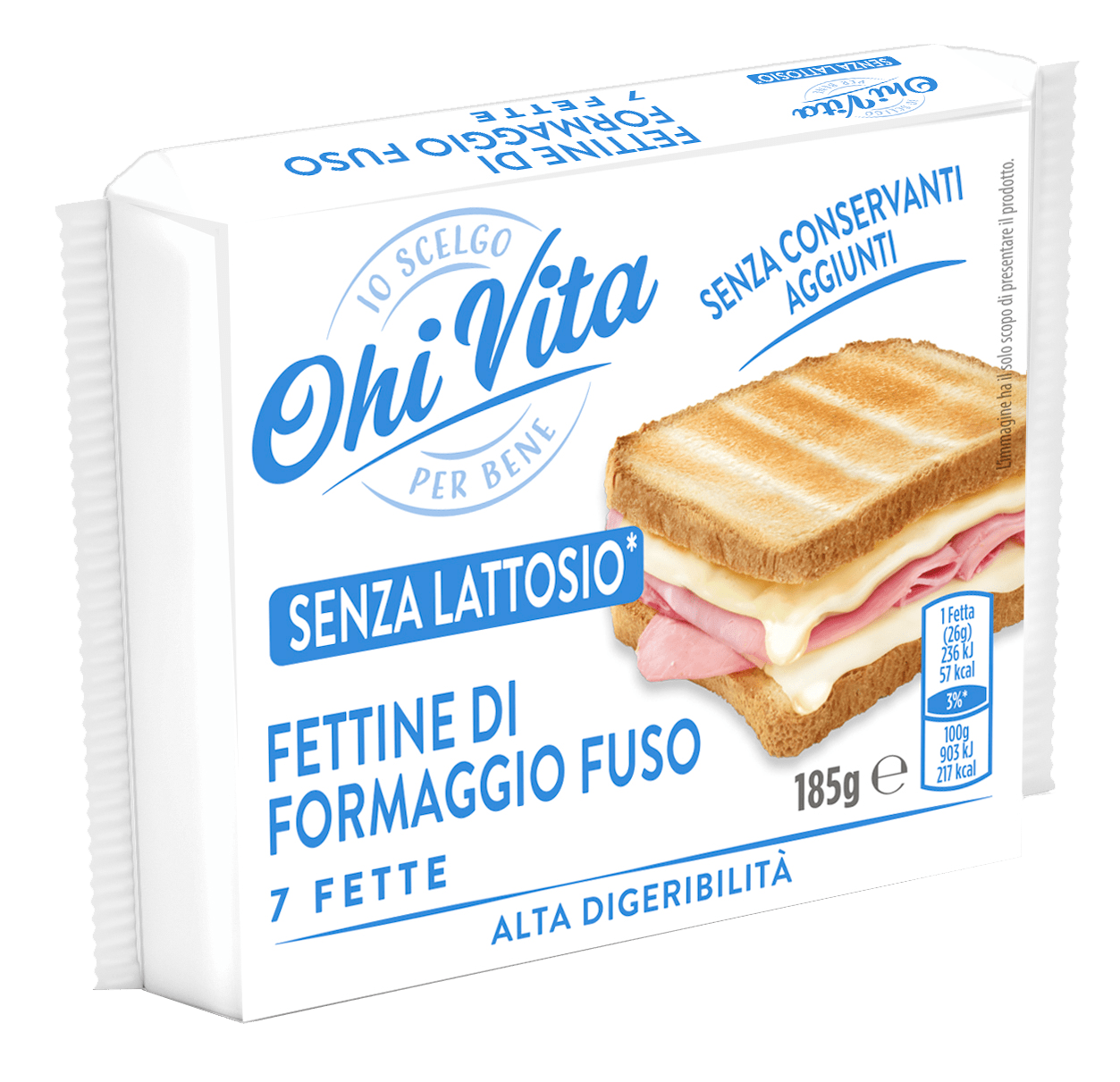 Fettine di Formaggio Fuso Senza Lattosio Box