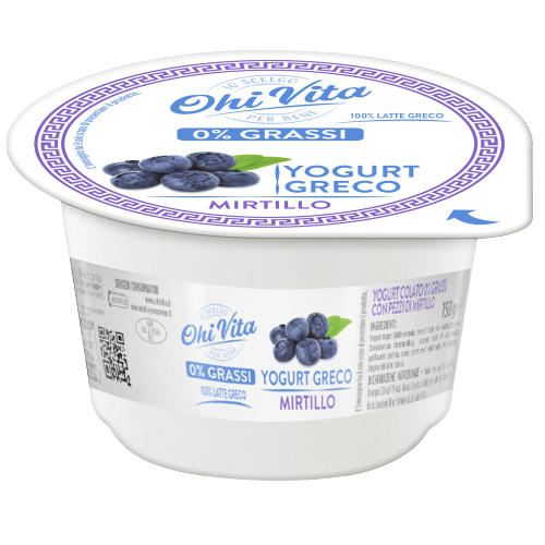 Yogurt Greco Senza Grassi al Mirtillo Box